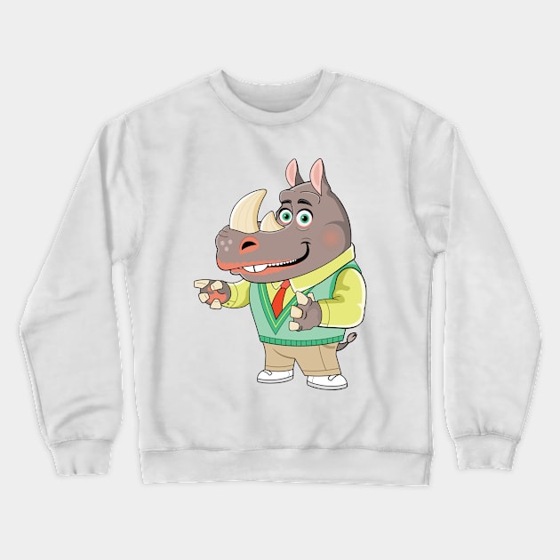 Goofy Daddy Rhino Kids T-Shirt Crewneck Sweatshirt by EasyTeesy